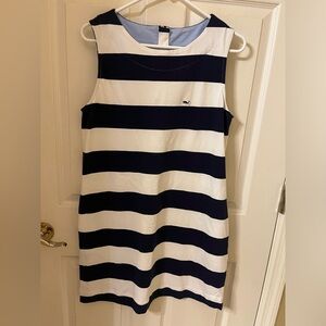 Vineyard Vines Women’s Nautical Navy White Striped Dress Large